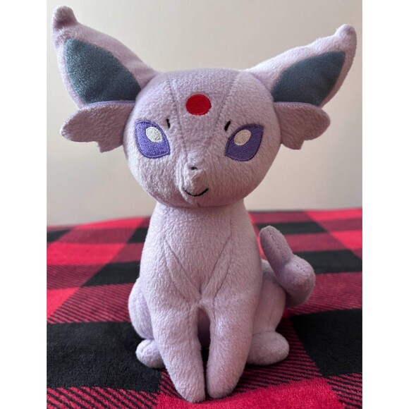 2016 Tomy Espeon Pokemon Plush 8" Stuffed Animal Toy Doll Cute Nintendo - Picture 1 of 7
